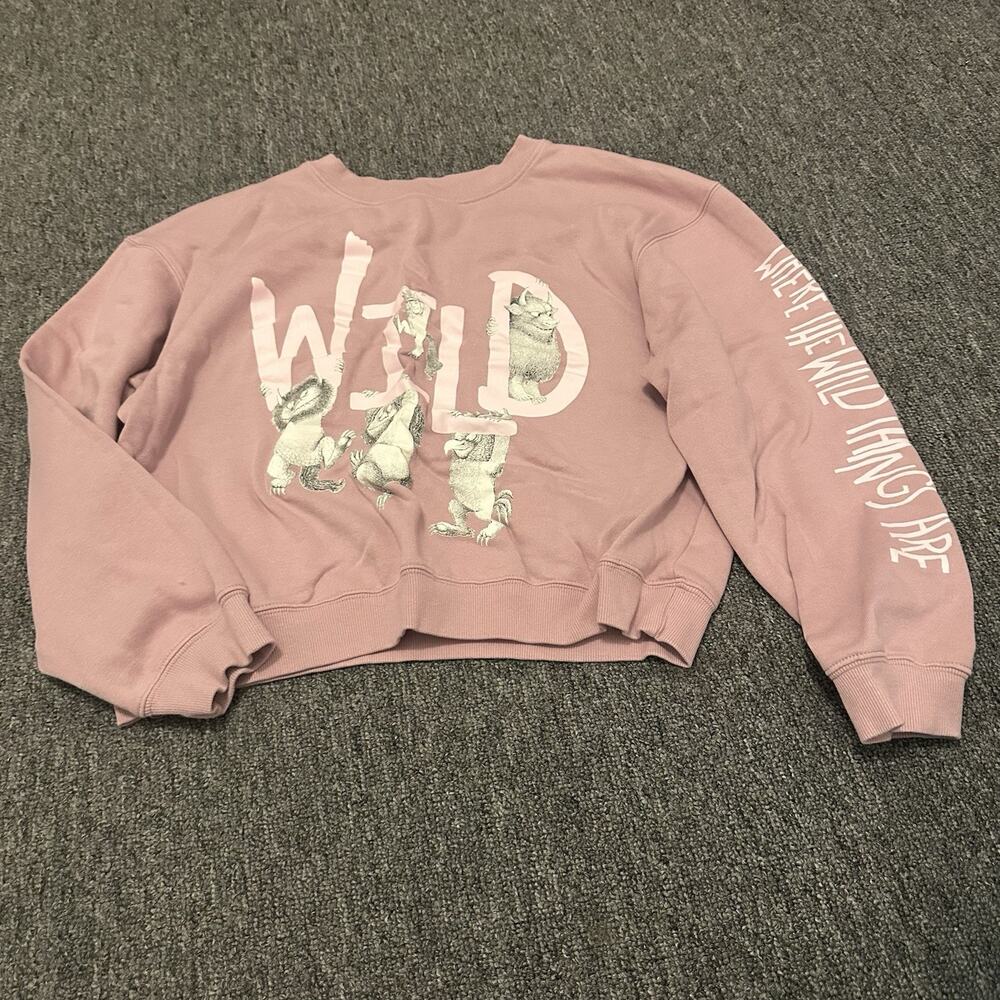 mauve pink Where the Wild Things Are graphic crewneck sweatshirt Size Large